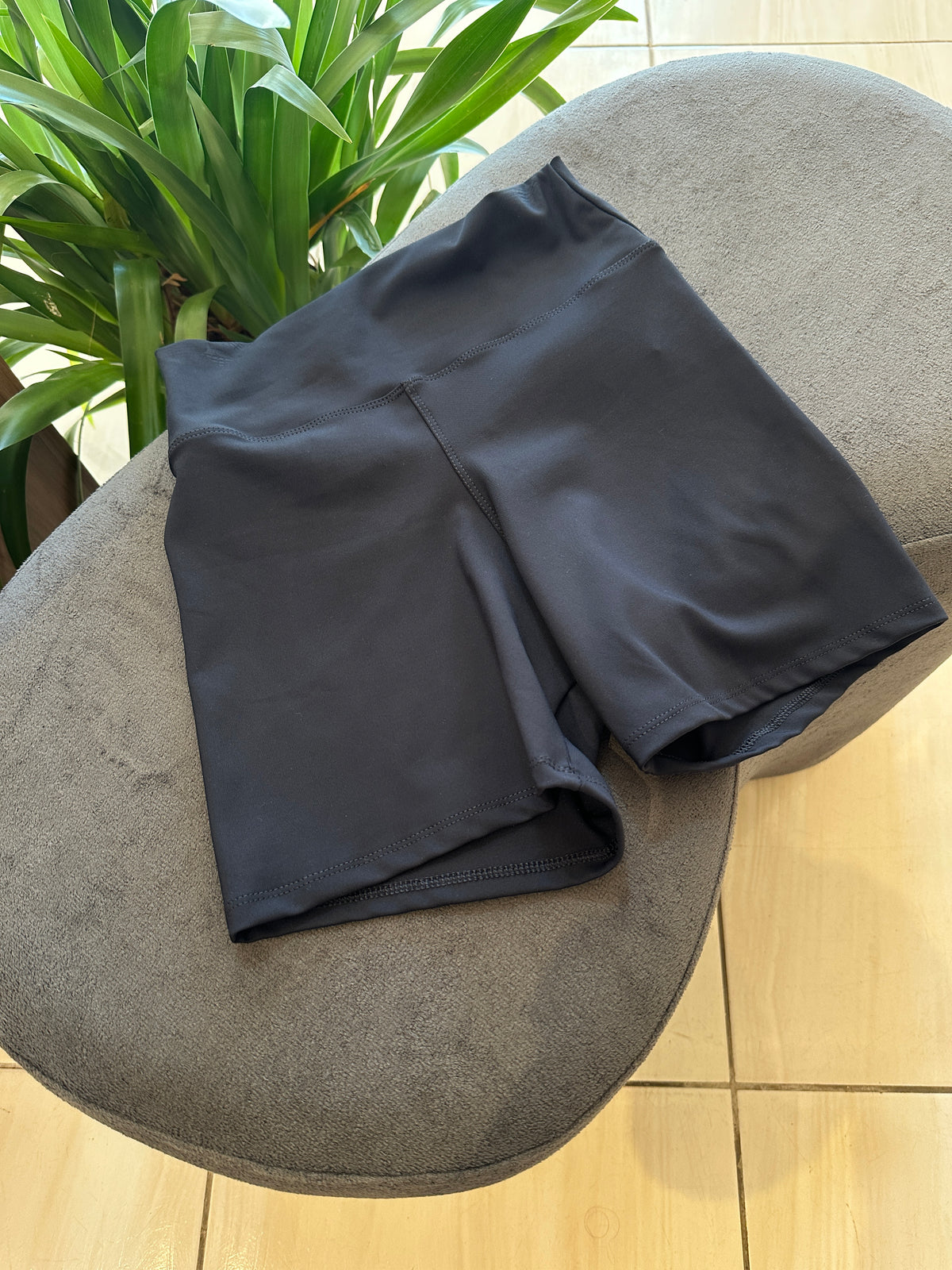 Short Cós Alto Poliamida Alta Compressão